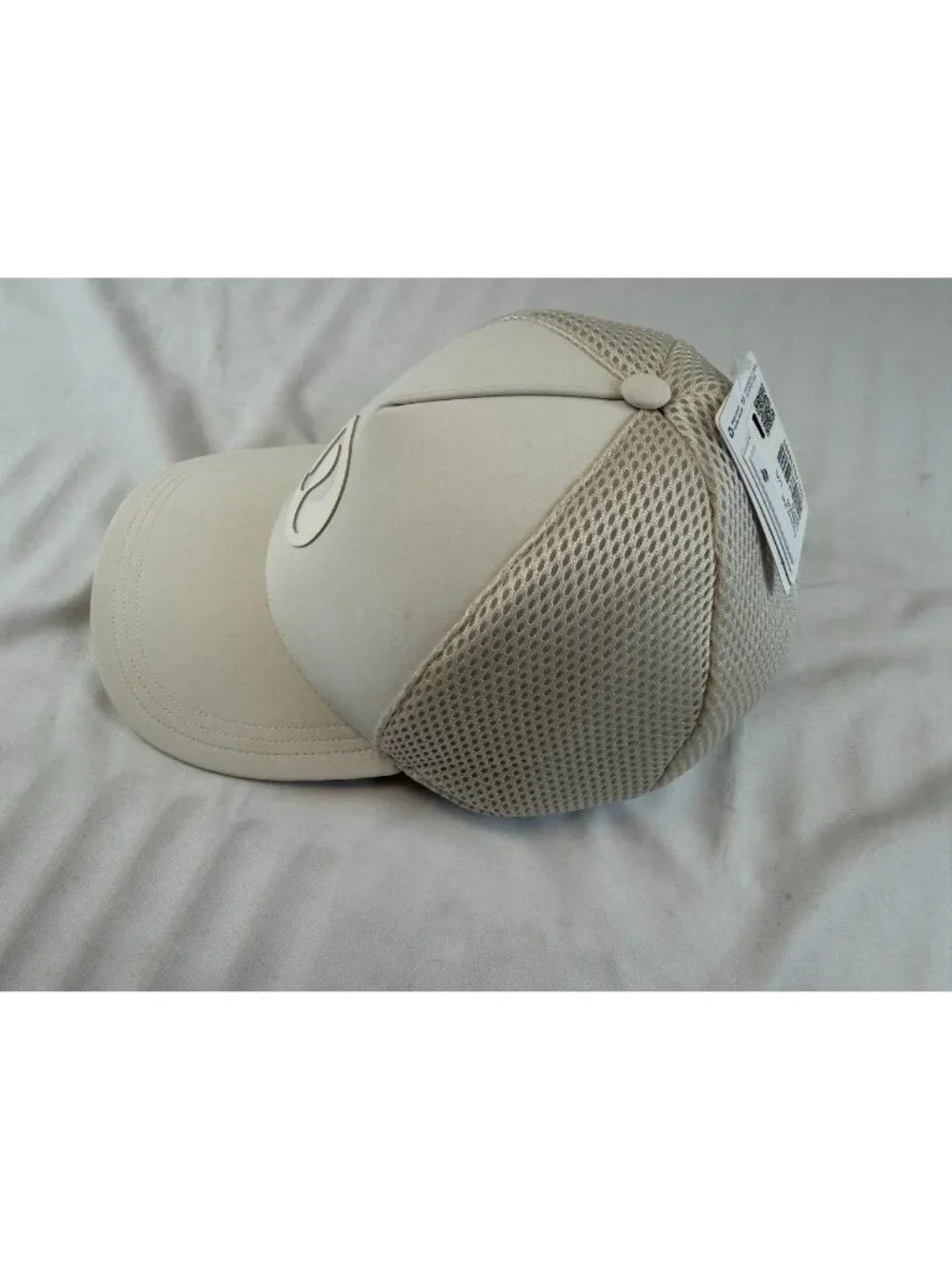 NWT Lululemon Hat Trucker Logo Light Ivory L/XL Adjustable Snap Back